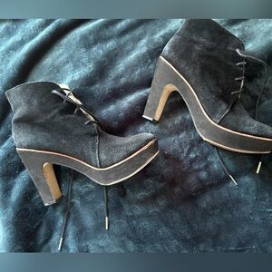 Michael Kors Black Suede Heeled Boots